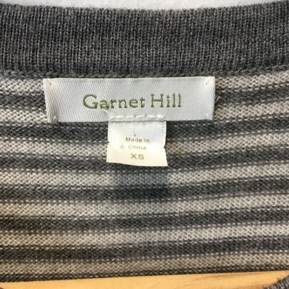 Garnet Hill Floral Embroidered Marino Wool Cardigan - Picture 7 of 10